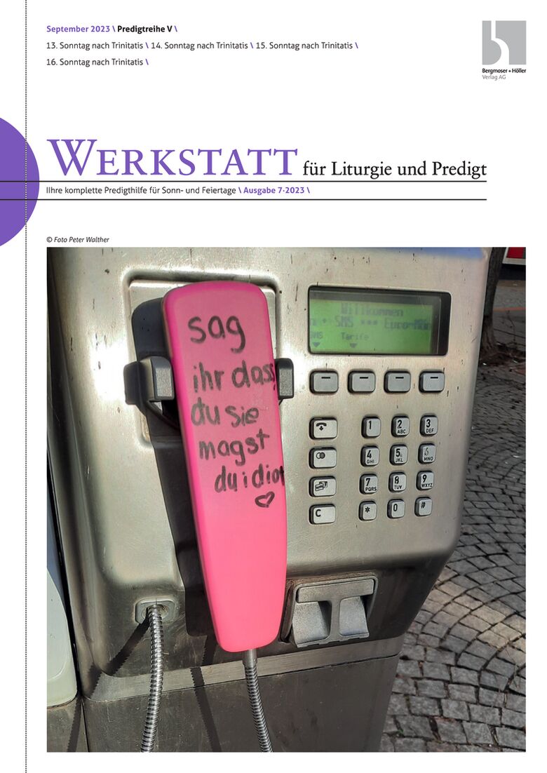 Werkstatt für Liturgie und Predigt Nr.7/2023
