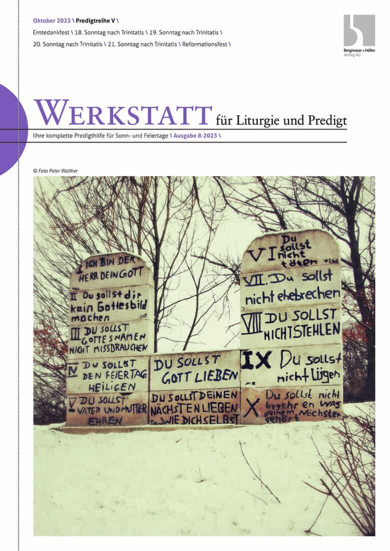 Werkstatt für Liturgie und Predigt für Oktober 2023