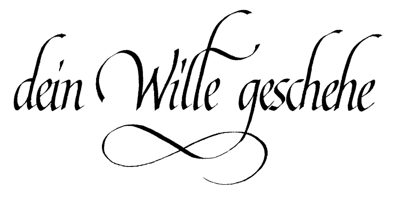 Vaterunser Kalligrafie - Dein Wille geschehe