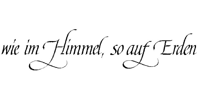 Vaterunser Kalligrafie von Silke Schmithausen
