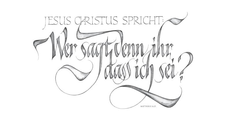 Kaligrafie Monatsspruch von Silke Schmithausen